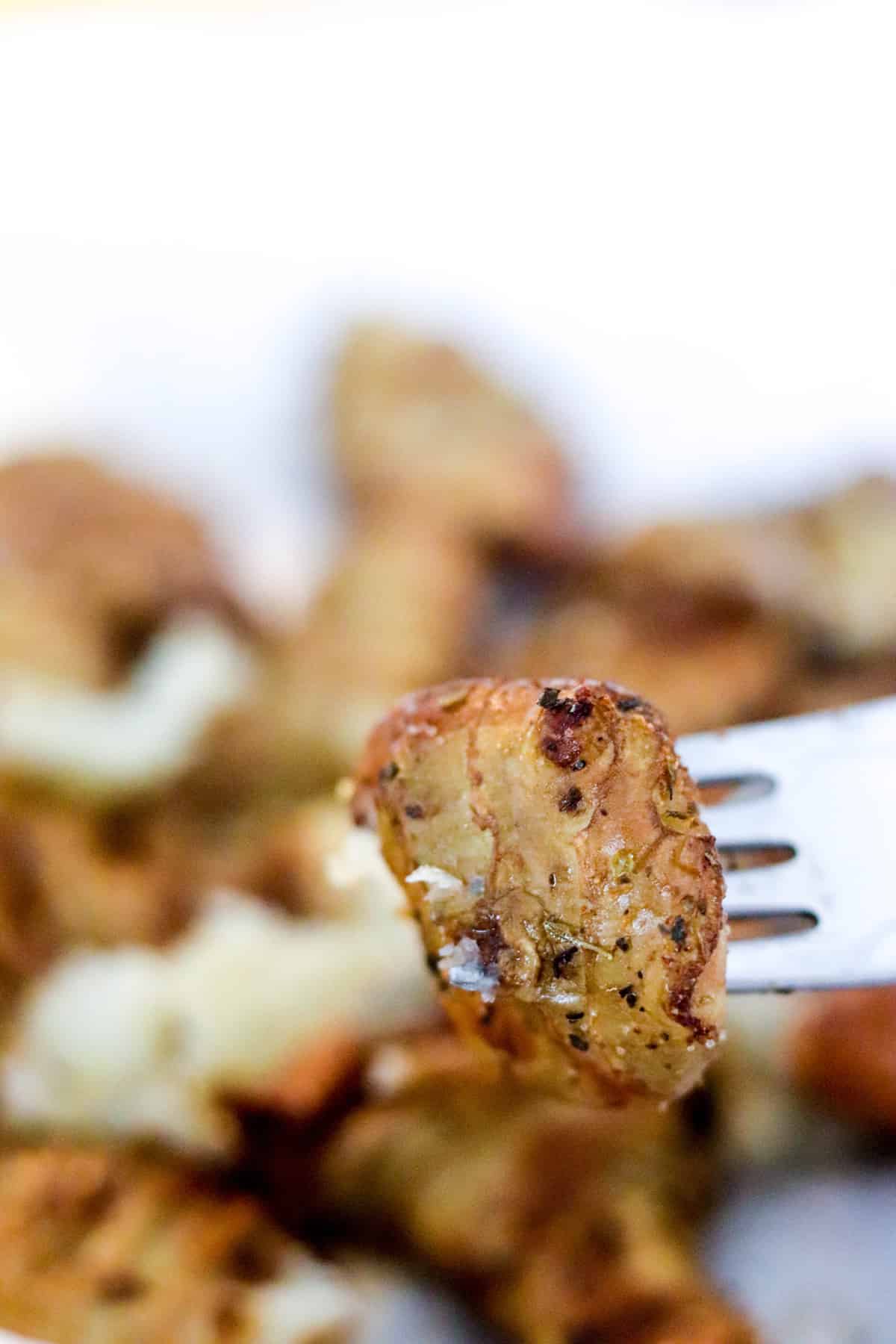 Air Fryer Butter and Herb Smashed Sunchokes