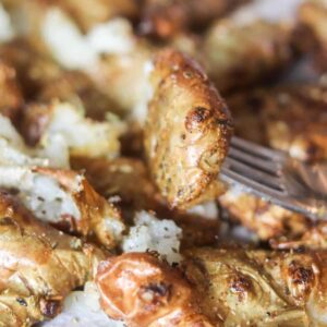 Air Fryer Butter and Herb Smashed Sunchokes