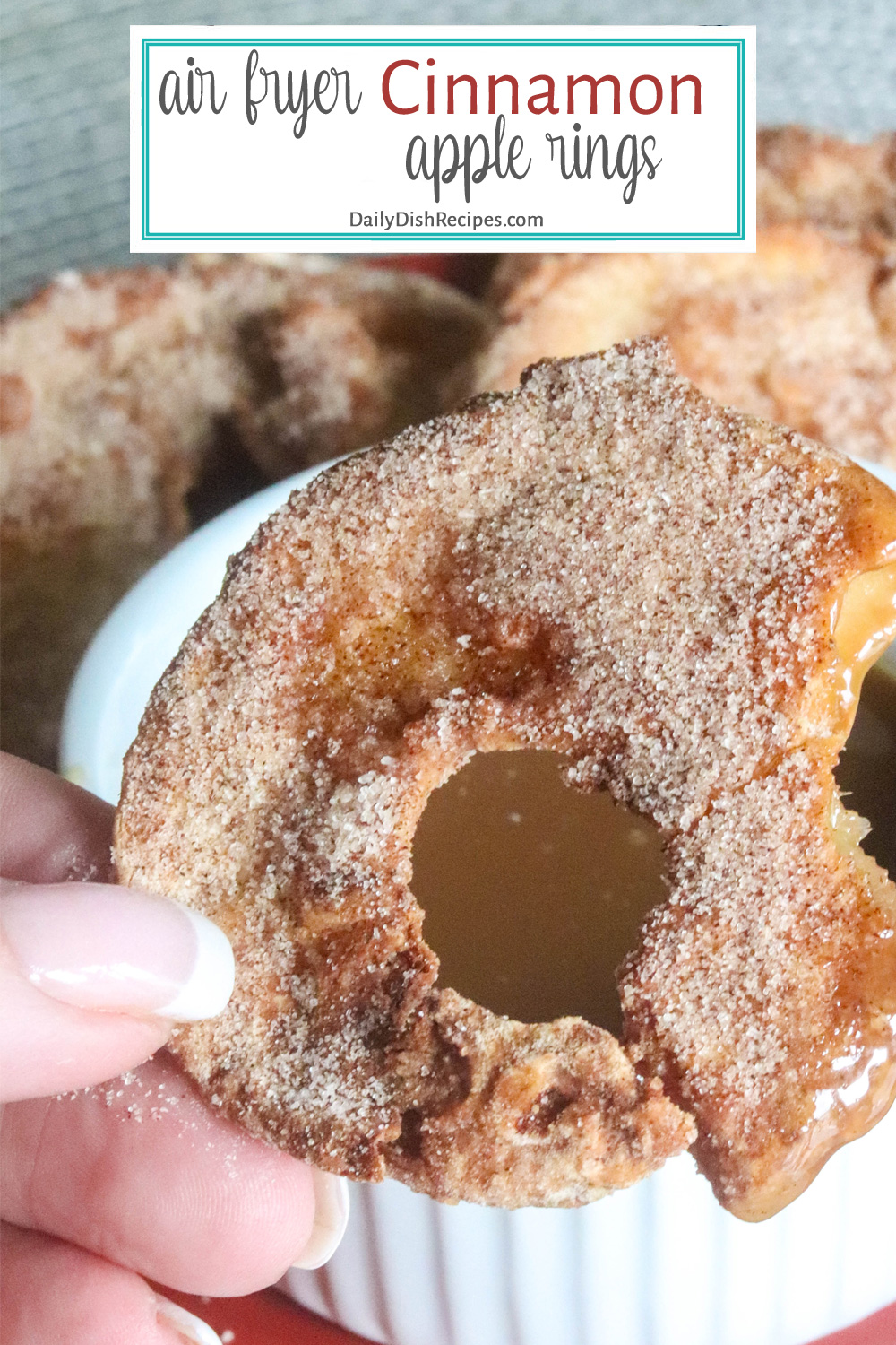 Air Fryer Cinnamon Apple Rings easy snack idea