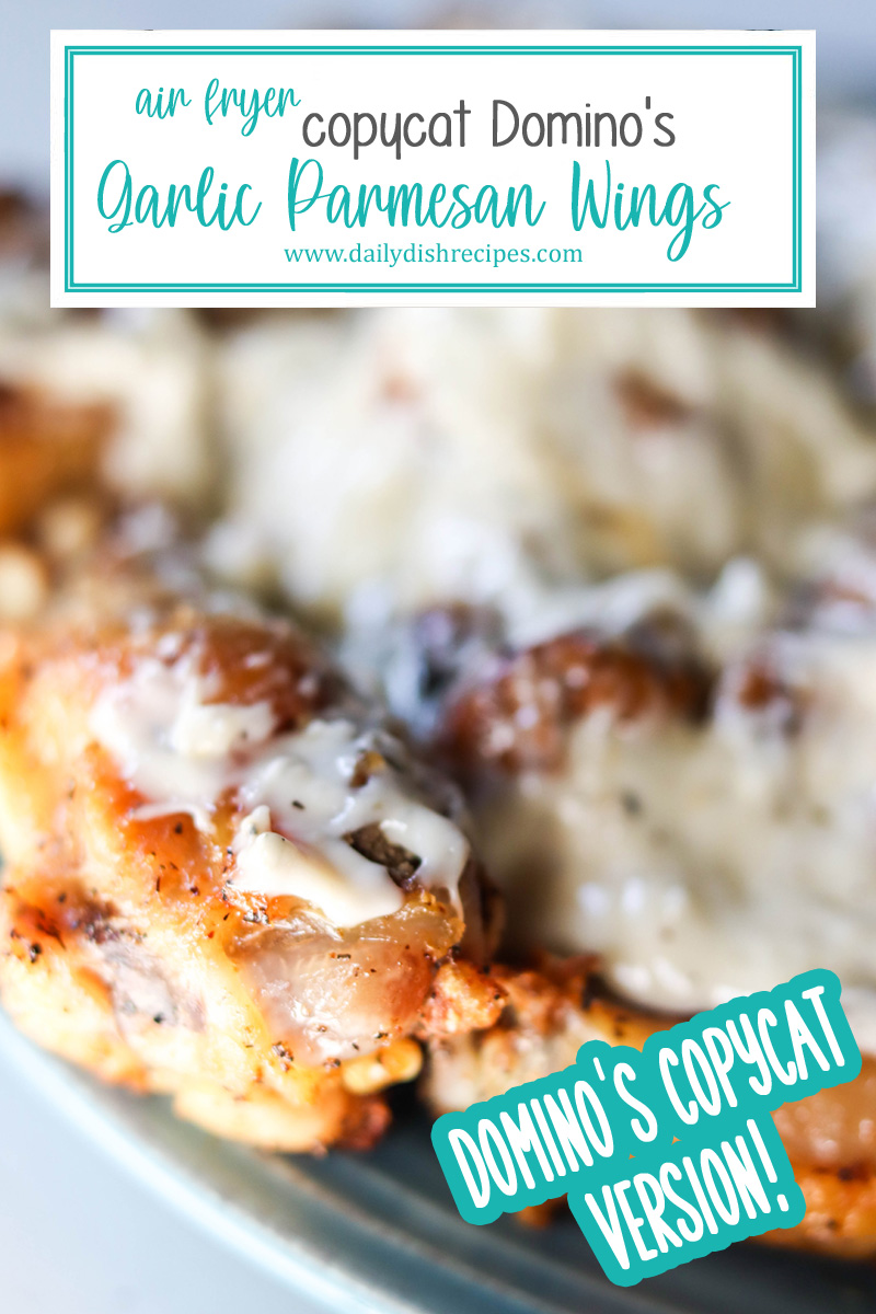Air Fryer Copycat Dominos Garlic Parmesan Wings Pin