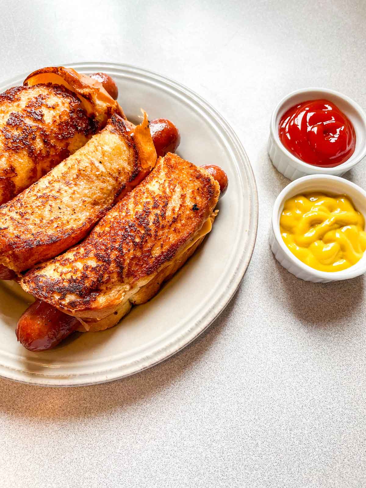 Air Fryer Grilled Cheese Hot Dogs