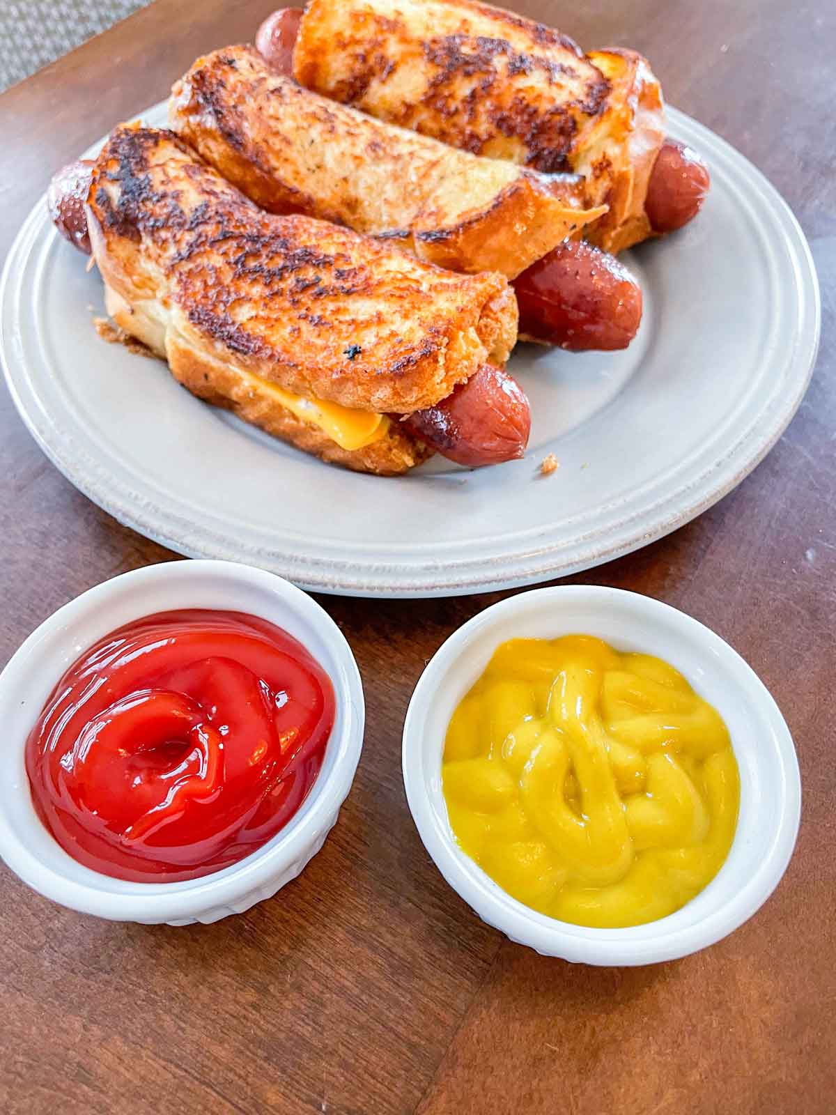 Air Fryer Grilled Cheese Hot Dogs