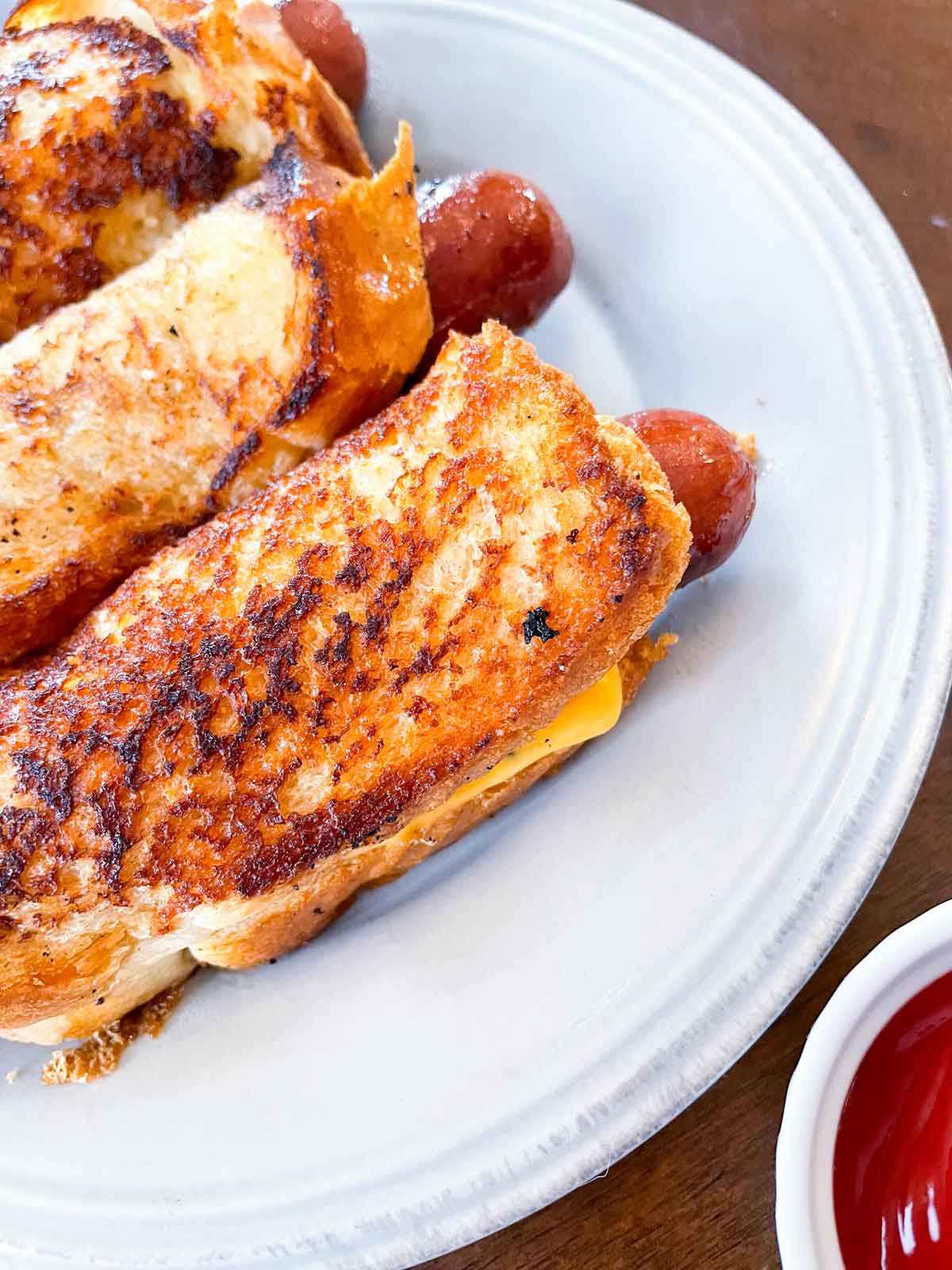 Air Fryer Grilled Cheese Hot Dogs
