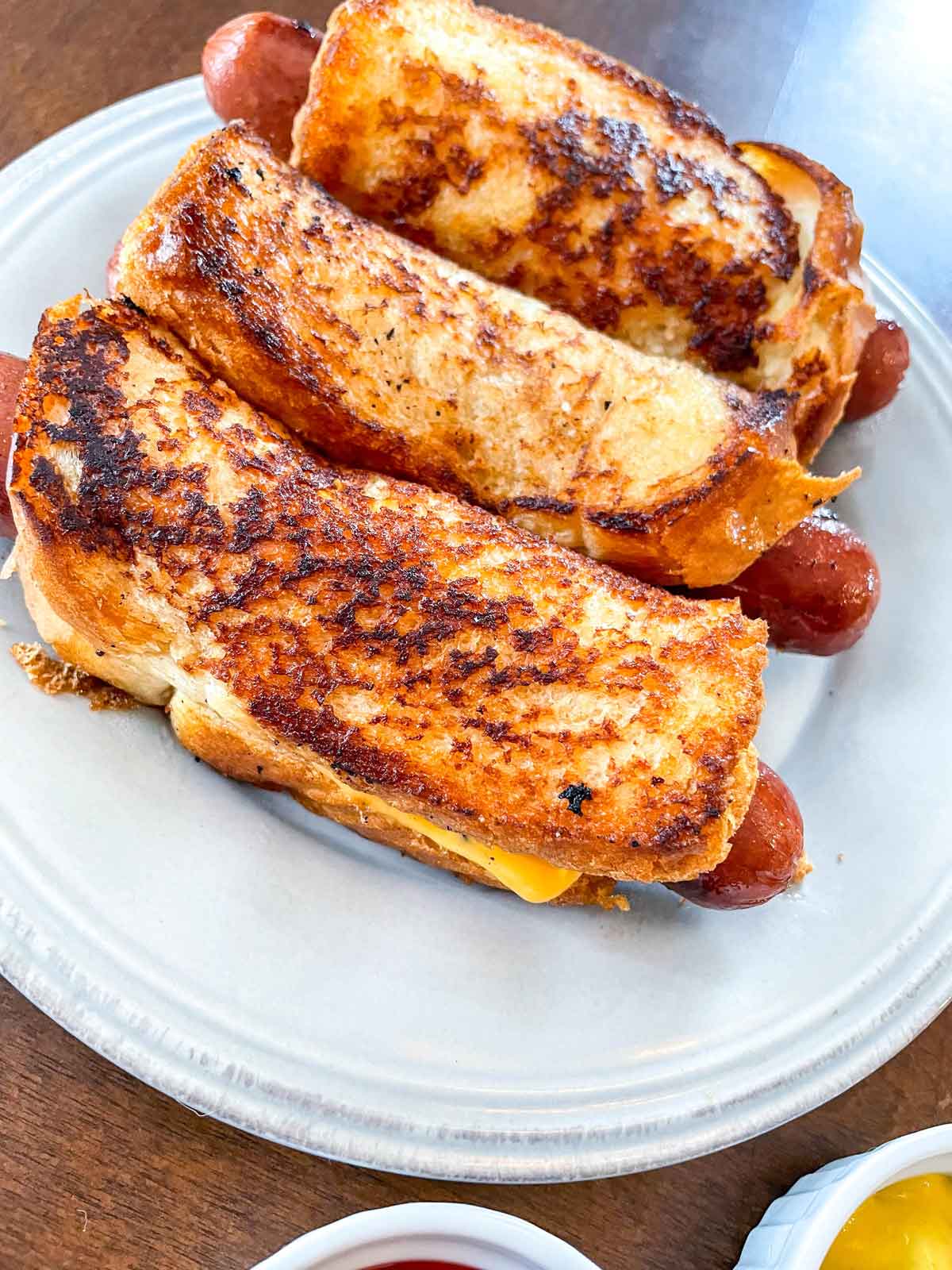 Air Fryer Grilled Cheese Hot Dogs