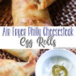 Air Fryer Philly Cheesesteak Egg Rolls PIN