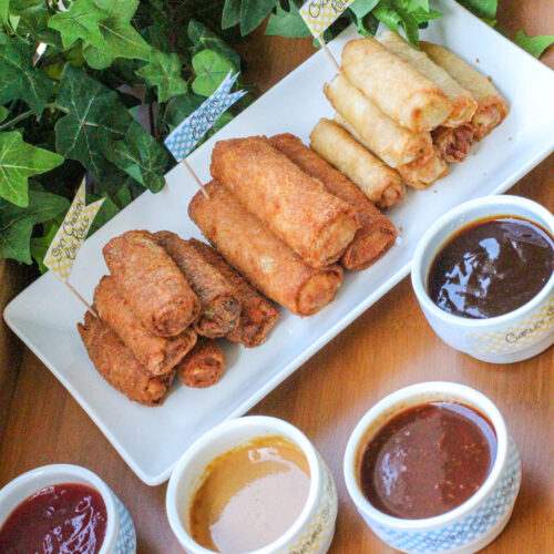 Close up of Asian Dipping Sauces