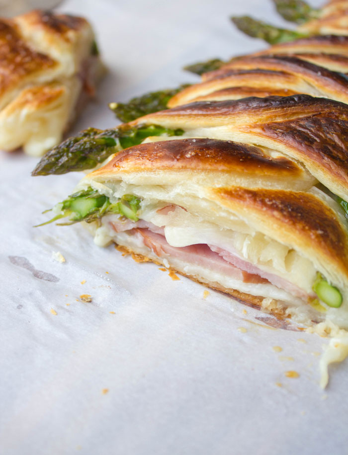 Asparagus Ham and Swiss Danish Braid #SundaySupper