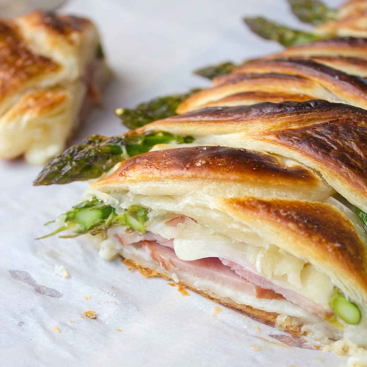 Asparagus Ham and Swiss Danish Braid