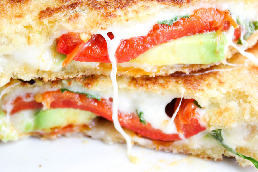 Avocado Bacon Gourmet Grilled Cheese Sandwich