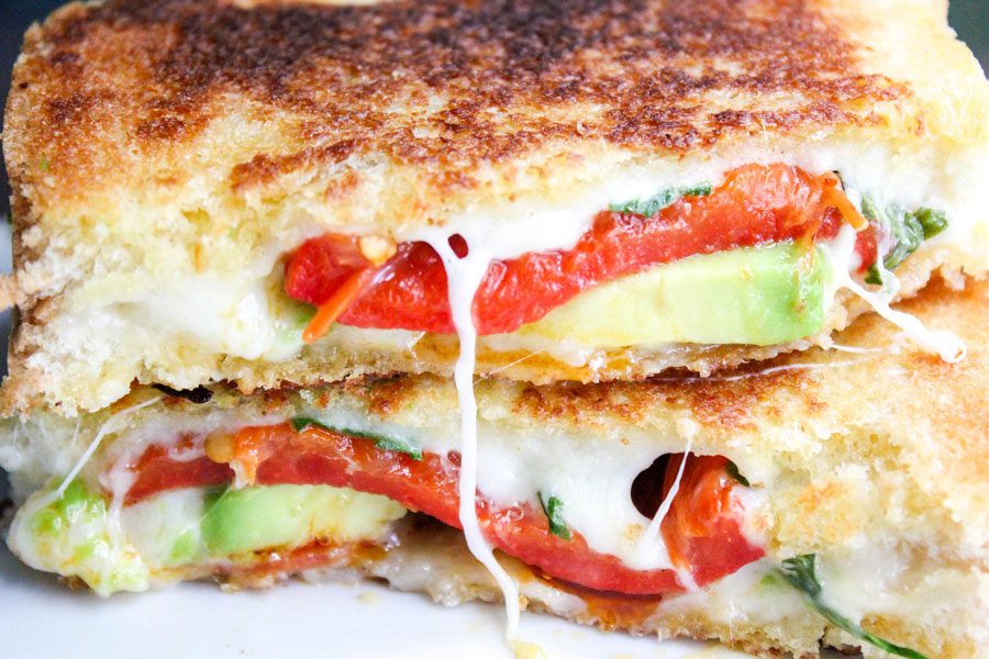 Avocado Bacon Gourmet Grilled Cheese Sandwich