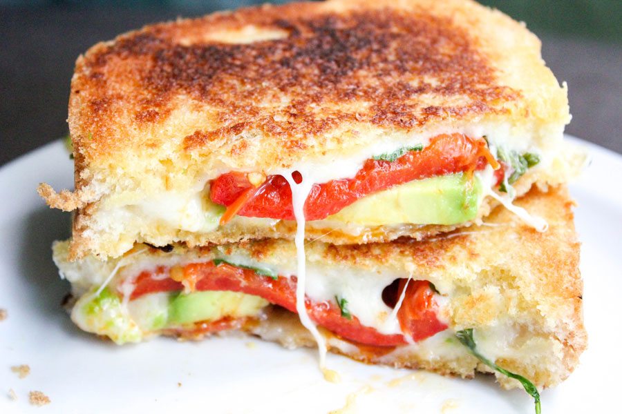 Avocado Bacon Gourmet Grilled Cheese Sandwich
