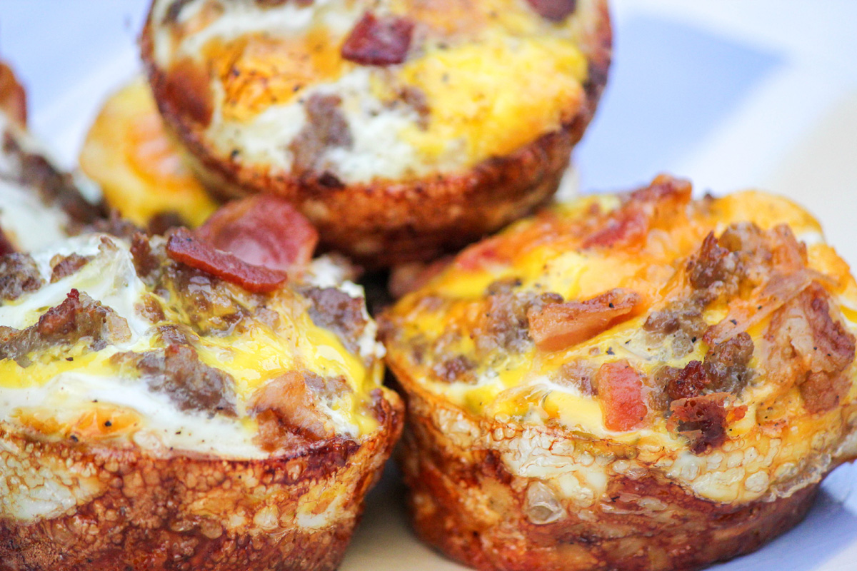 Bacon Egg and Sausage Breakfast Cups