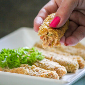 Baked Banana Pepper Poppers