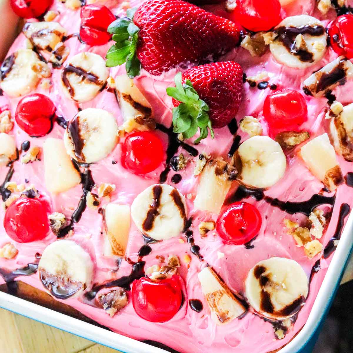Banana Split Cake Featured Image