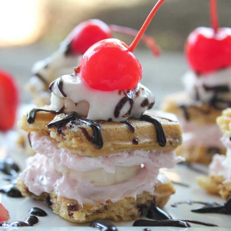Banana Split Cheesecake Bites