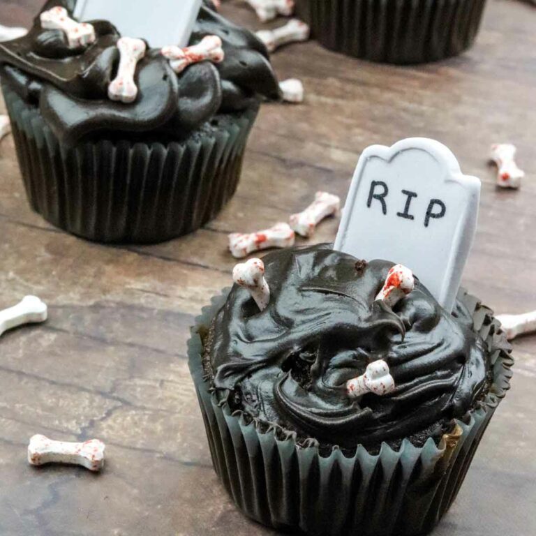 Boozy Chocolate Pumpkin Rum Cupcakes