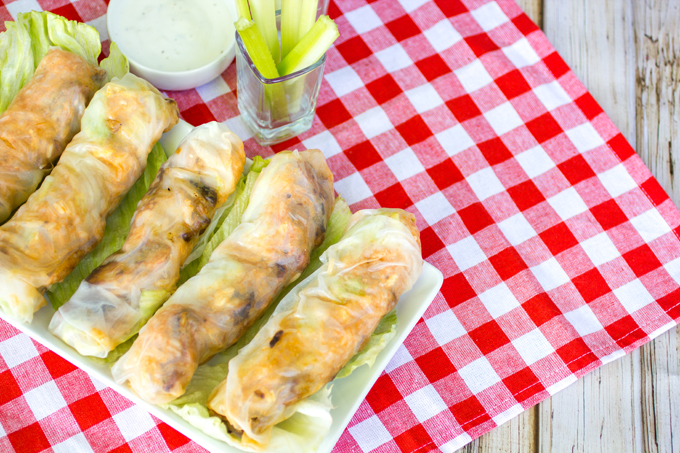 Buffalo Chicken Spring Rolls