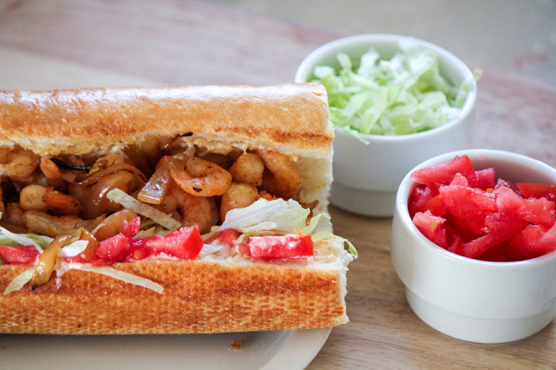 Cajun Grilled Shrimp Po' Boy