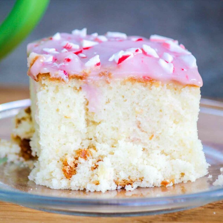 Candy Cane Poke Cake Featured Image