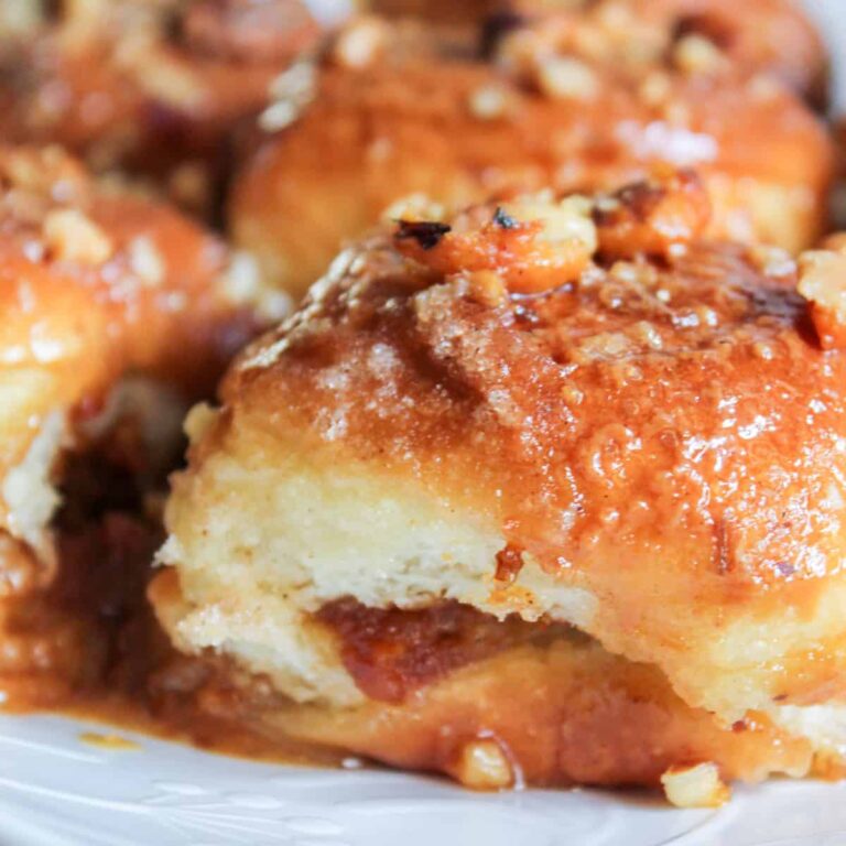 Caramel Nut Pumpkin Sticky Rolls