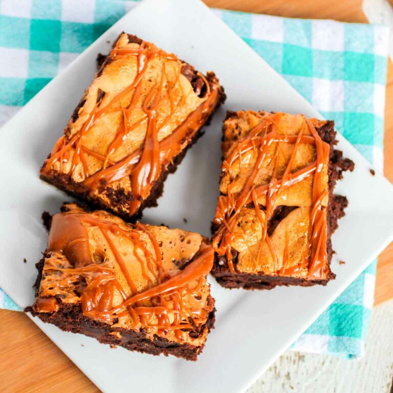 Caramel Pumpkin Spice Marshmallow Brownies Featured Image