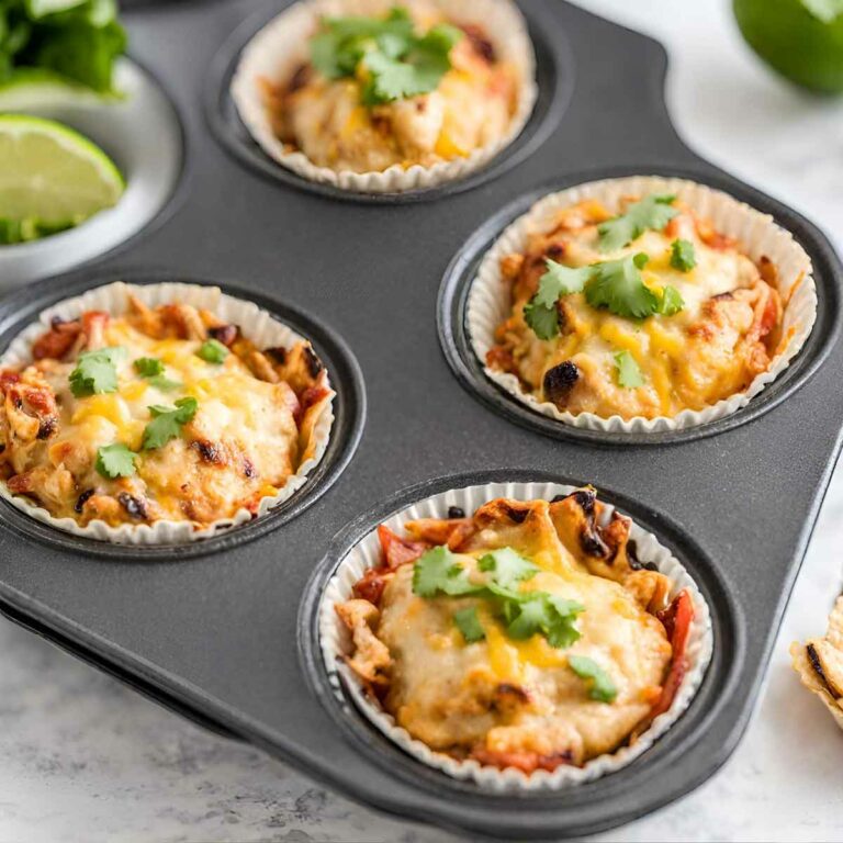 Cheesy Chicken Tortilla Cups on Daily Dish Recipes