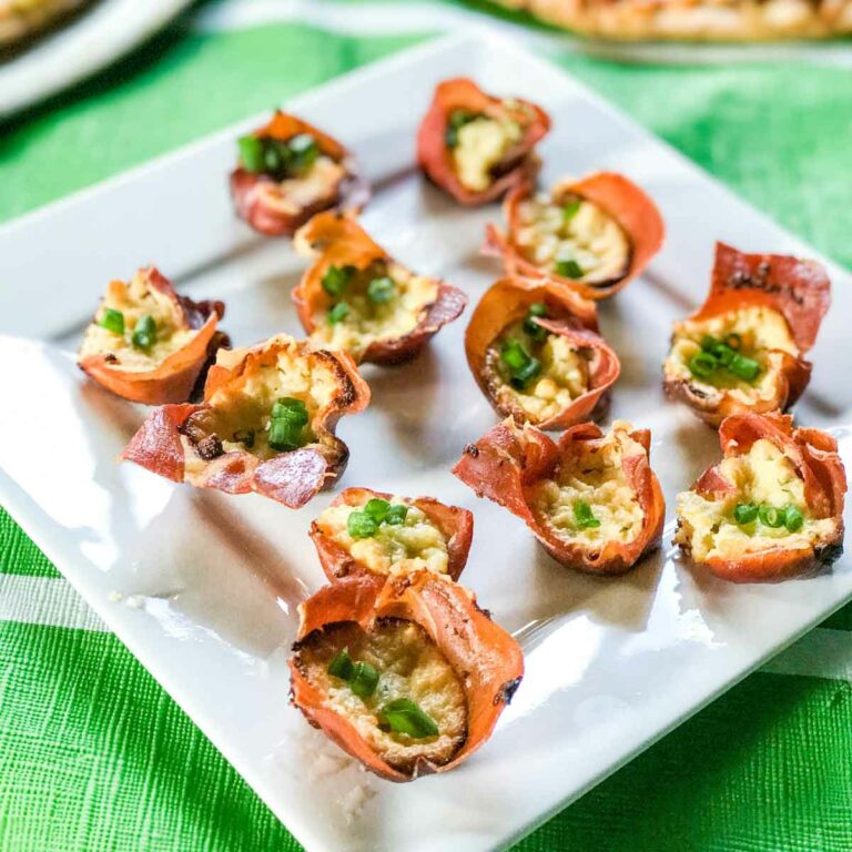 Cheesy Herb Stuffed Prosciutto Cups