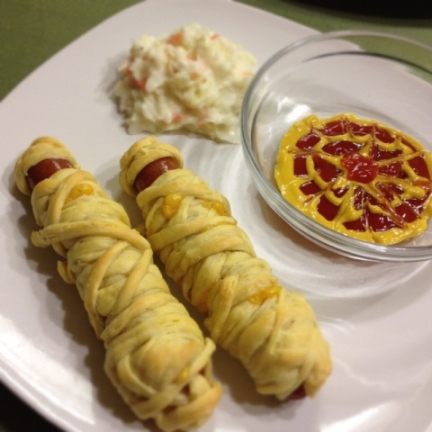 Baked Mummy Cheese Dogs