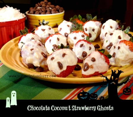 Halloween Recipes: White Chocolate & Coconut Dipped Strawberry Ghosts