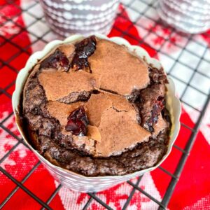 Chocolate Brownie Cranberry Muffins