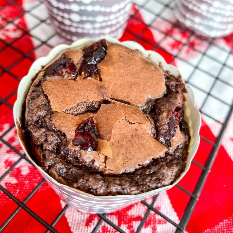 Chocolate Brownie Cranberry Muffins
