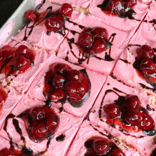 Chocolate Covered Cherry Snack Cake