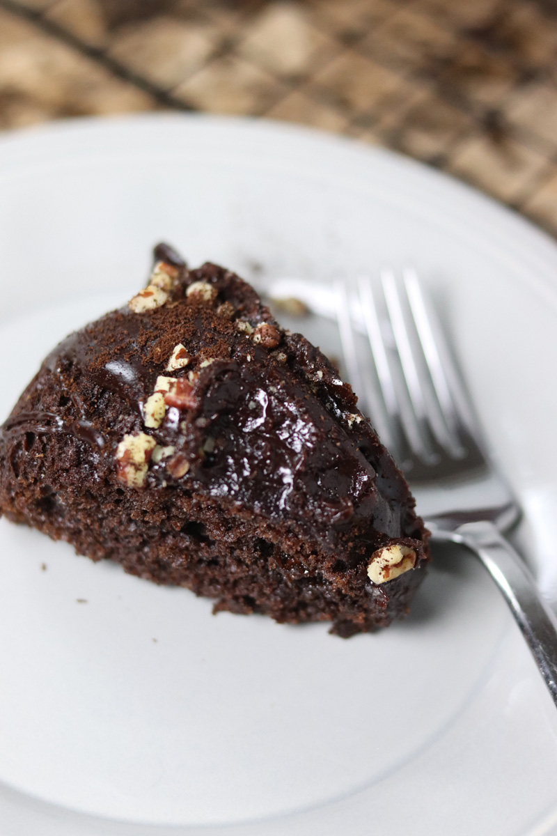Chocolate Espresso Bundt Coffee Cake Slice