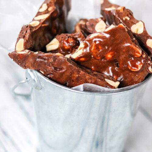 Chocolate Peanut Butter Peanut Brittle