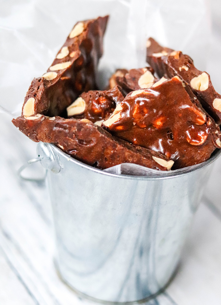 Chocolate Peanut Butter Peanut Brittle 