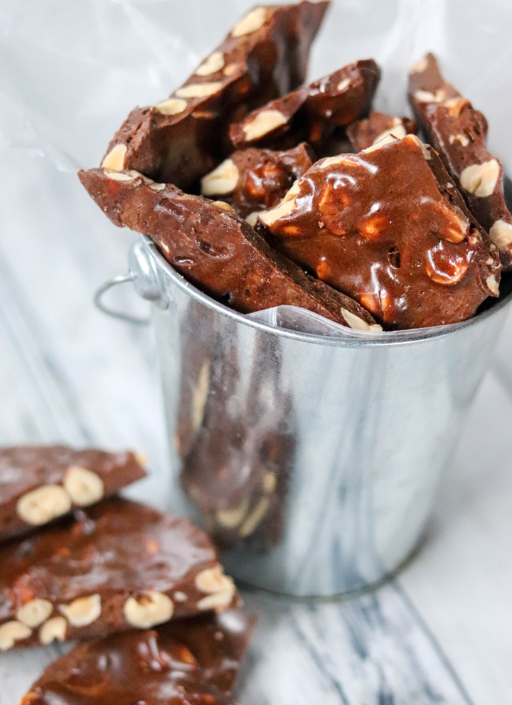 Chocolate Peanut Butter Peanut Brittle 