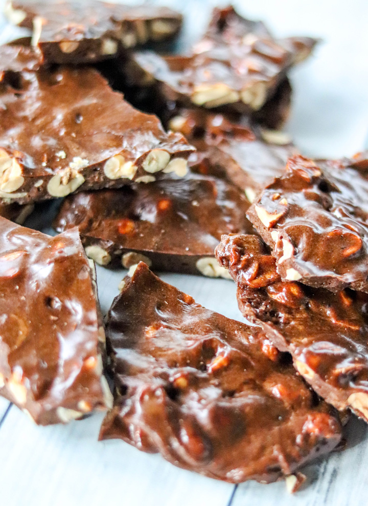 Chocolate Peanut Butter Peanut Brittle 