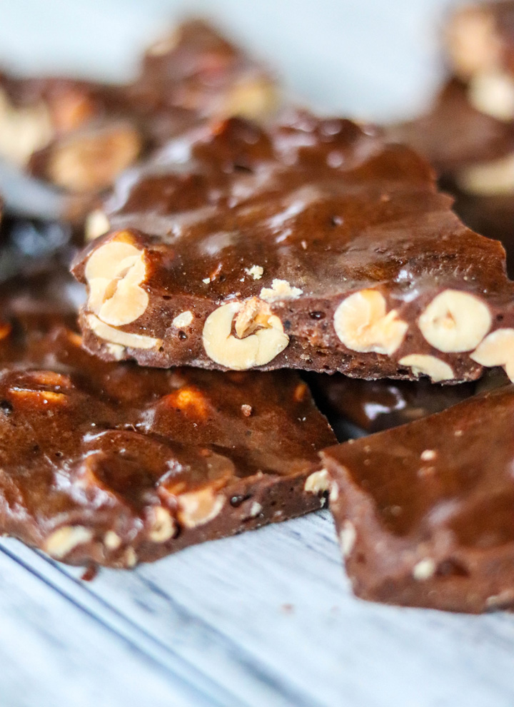 Chocolate Peanut Butter Peanut Brittle 