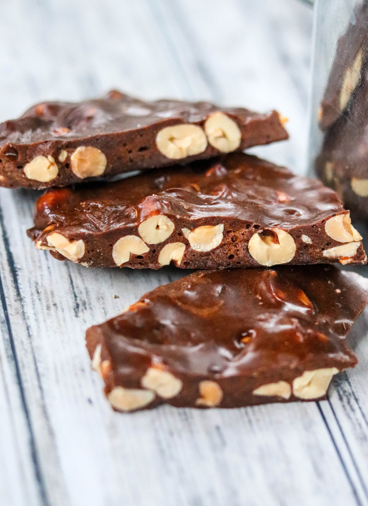 Chocolate Peanut Butter Peanut Brittle 