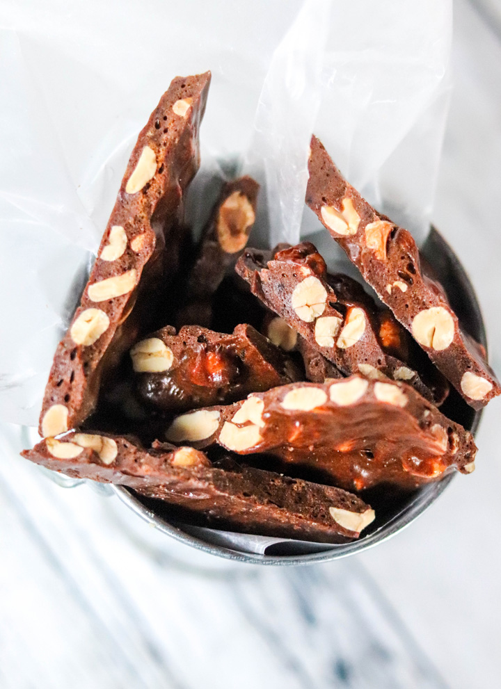 Chocolate Peanut Butter Peanut Brittle 