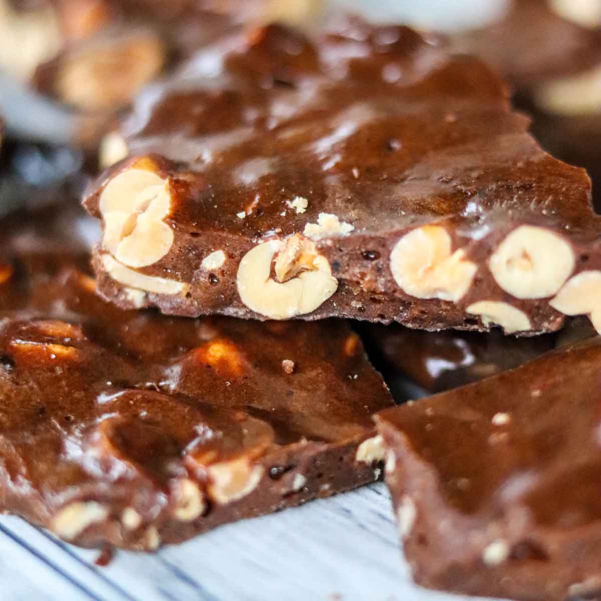 Chocolate Peanut Butter Peanut Brittle Featured Image