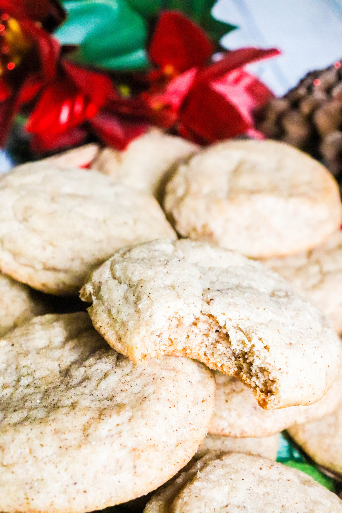 A plate of Cinnamon Pecan Snickerdoodles