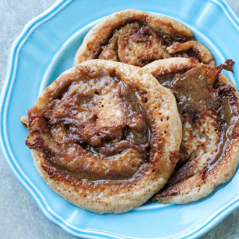 Cinnamon Roll Pancakes Featured Image