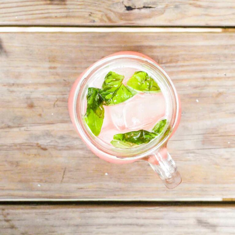 Coconut Rhubarb Basil Cocktail Featured Image