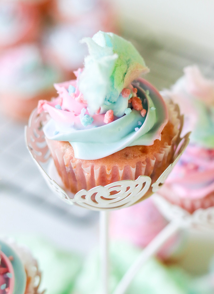 Cotton Candy Cupcakes