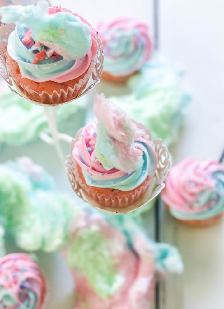 Cotton Candy Cupcakes
