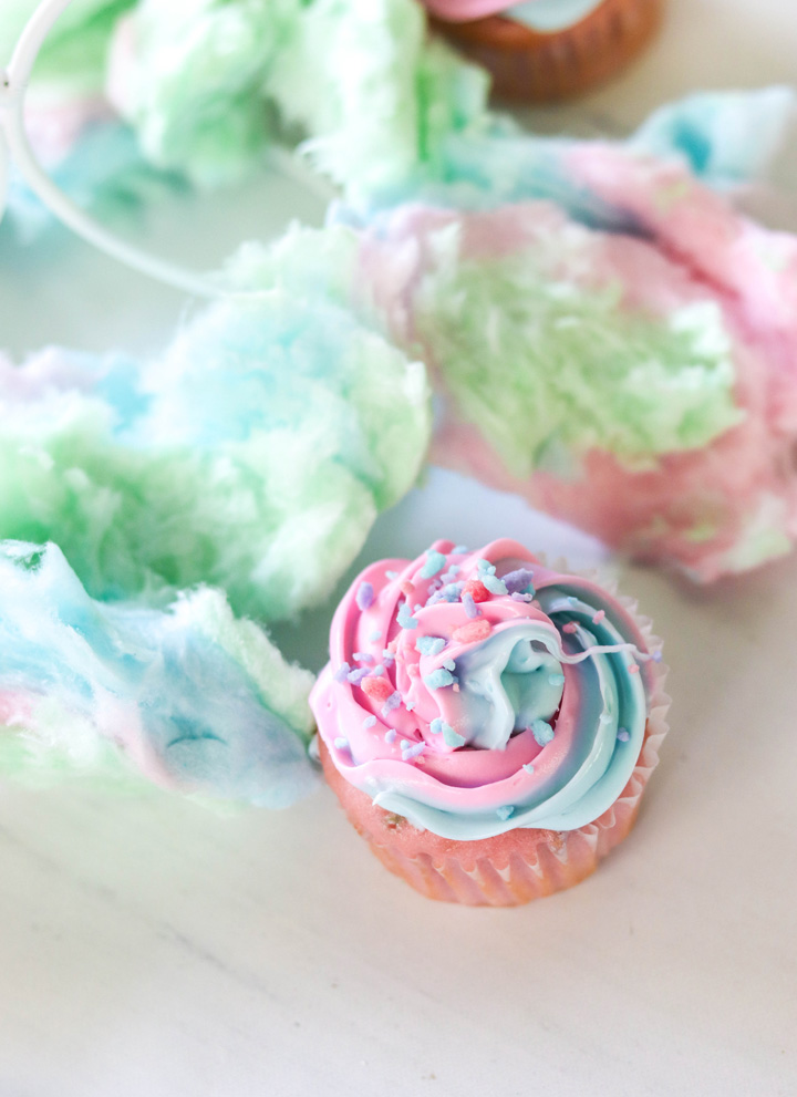 Cotton Candy Cupcakes