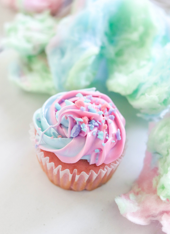 Cotton Candy Cupcakes