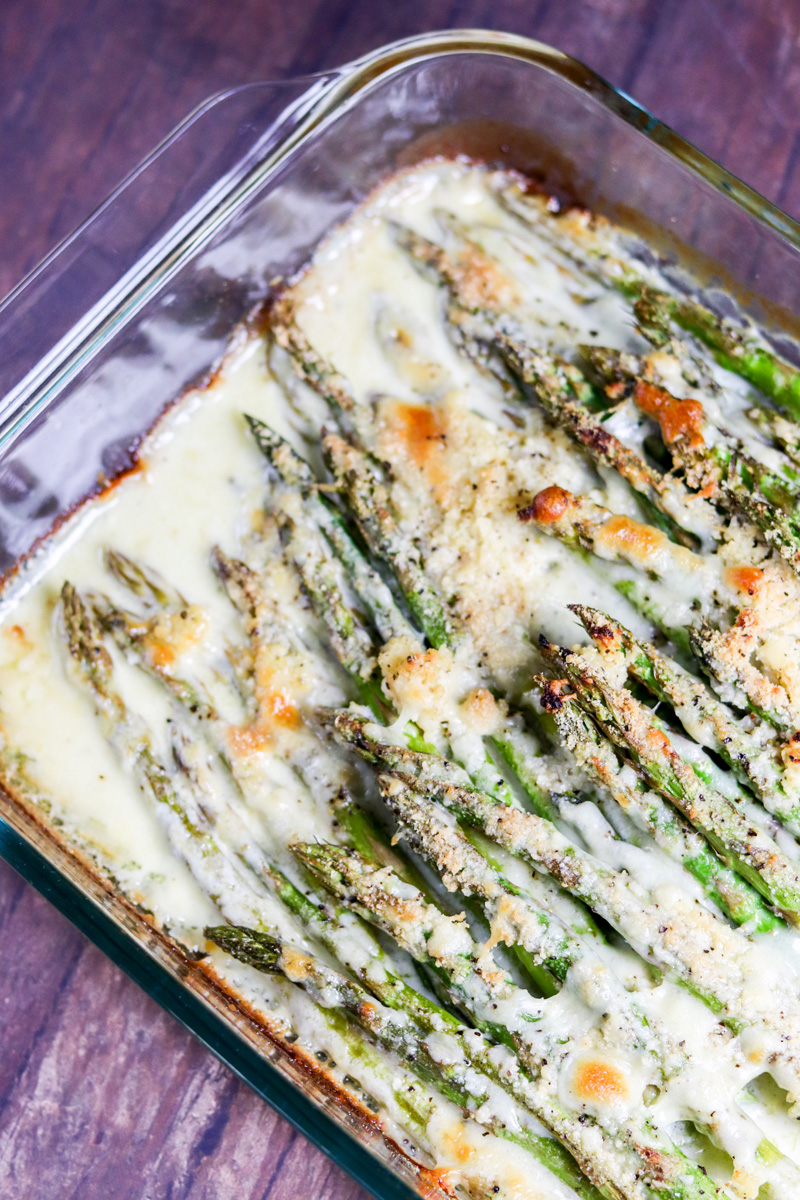 Creamy Baked Cheesy Asparagus
