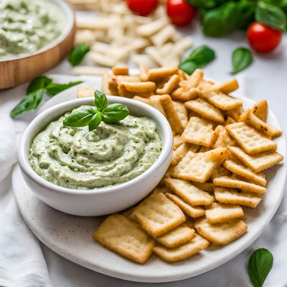 Creamy Basil Pesto Dip